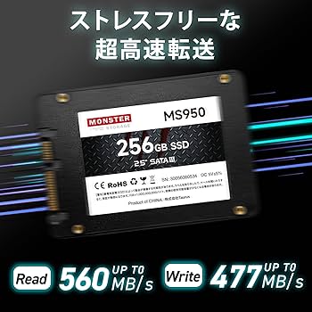 Amazon | モンスターストレージ 内蔵型 SSD 256GB 2.5インチ 7mm TLC