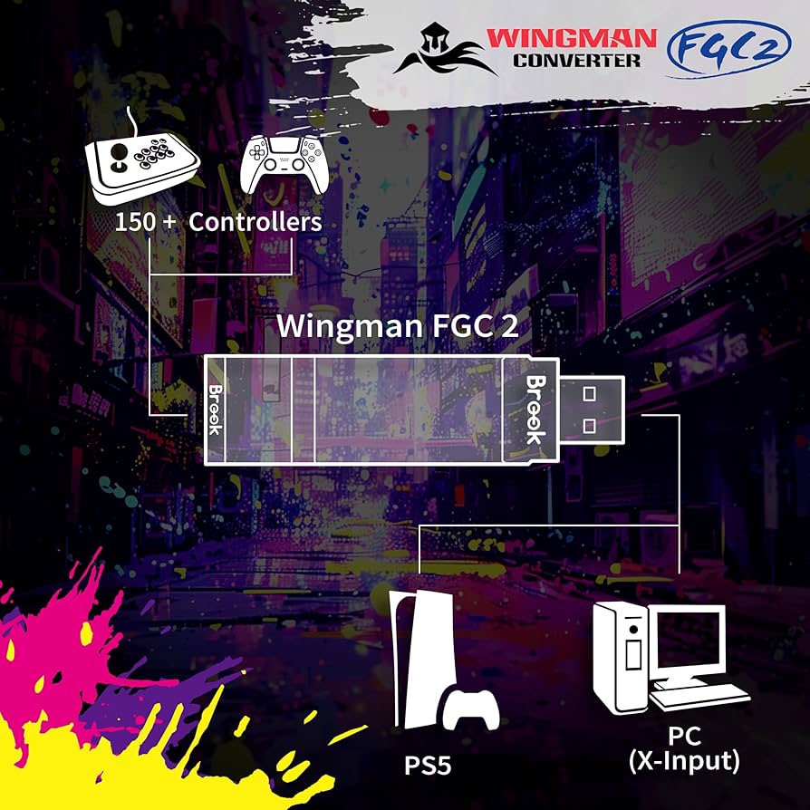 Amazon.com: Brook Wingman FGC2 Converter with Keychain-Arcade