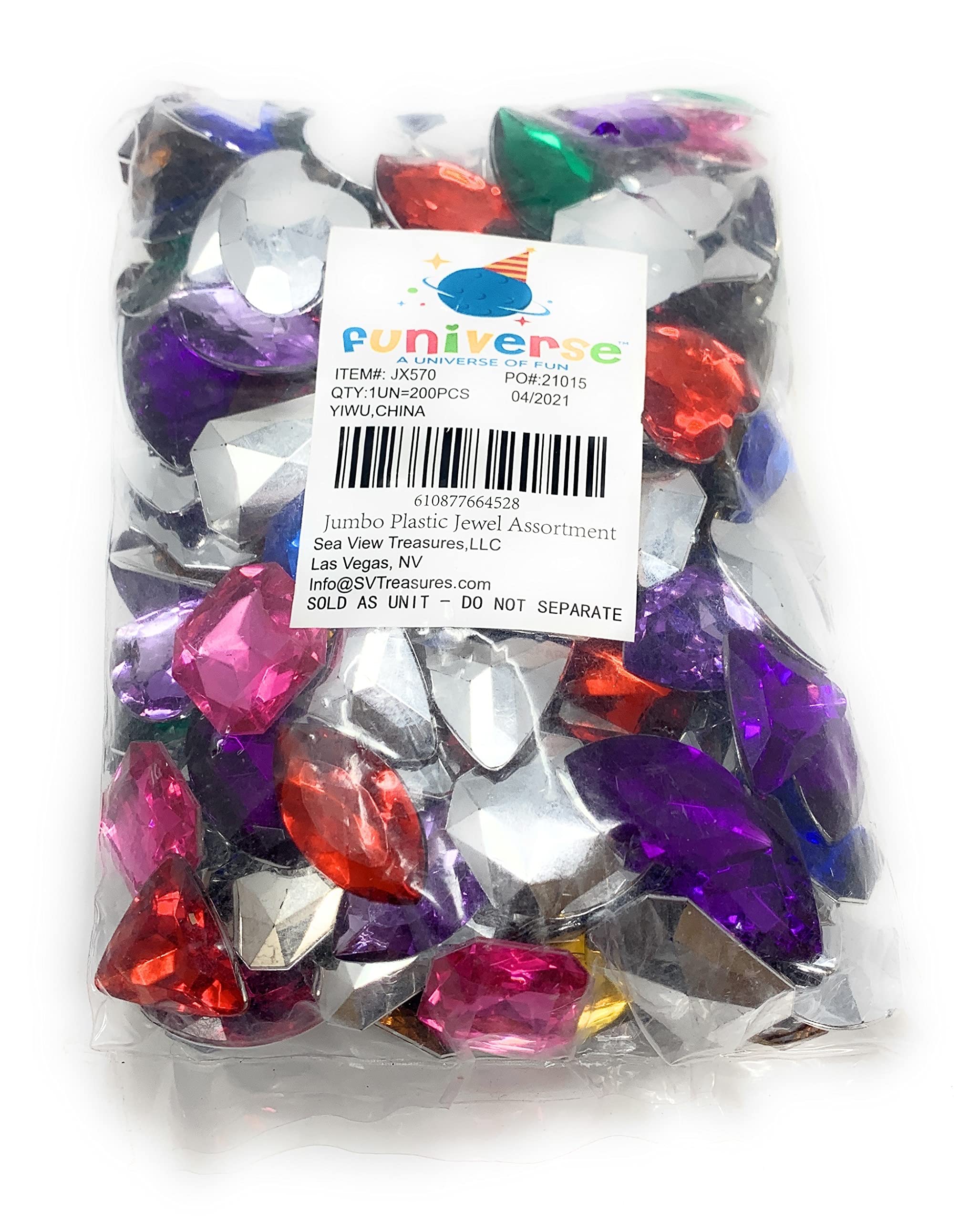 Amazon.com: Bulk 200 Pack of Jumbo Acrylic Jewels - Ideal for