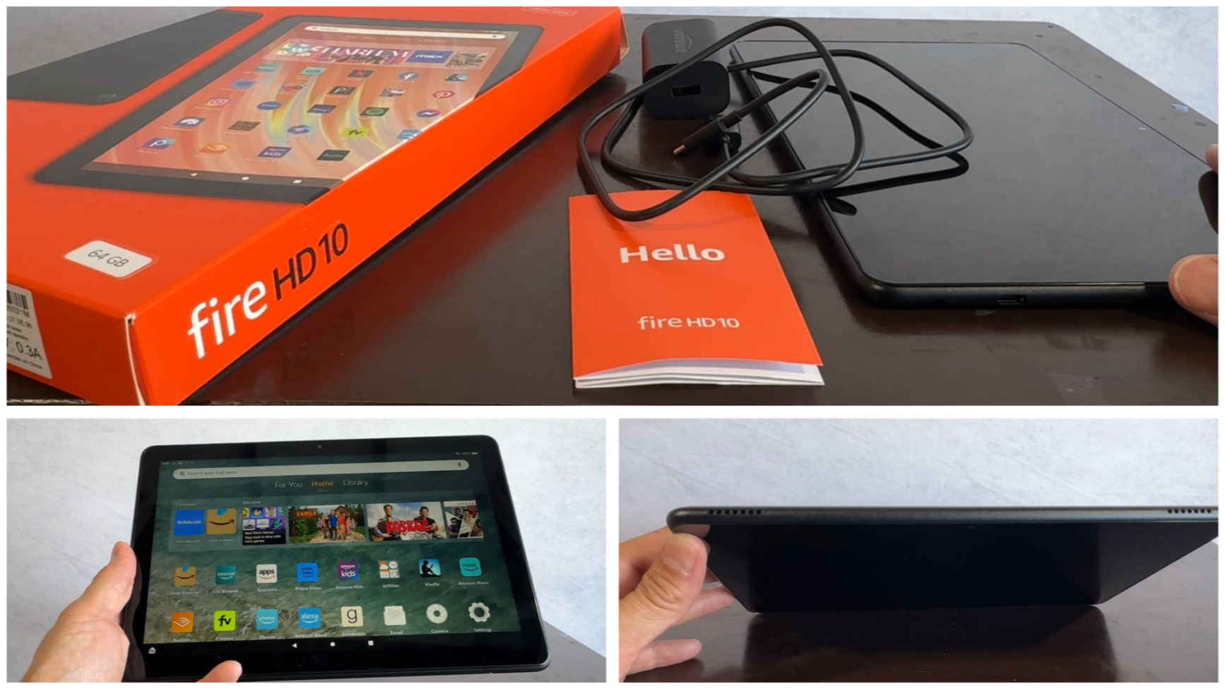 Watch Amazon Fire HD 10 tablet - 10.1 inch Unboxing and Review on
