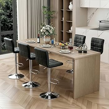 Amazon｜ZENY カウンターチェア 4脚セット 昇降式 回転 カウンター椅子