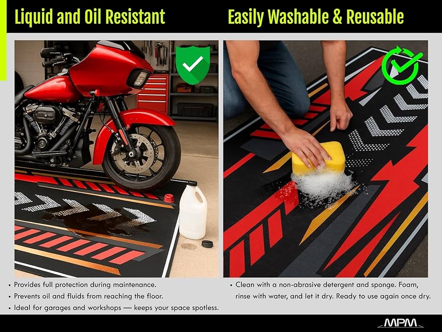 Amazon.com: wibeart Parking Mat for Ninja ZX-6R Series Motorcycle