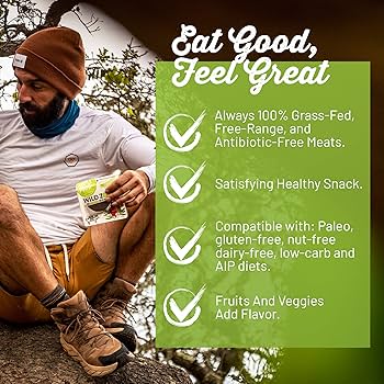 Amazon.com: Wild Zora Meat & Veggie Bars, Mediterranean Lamb, 10