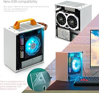 Amazon | SGPC ITX Miniケース - K39 (スチール) / ハンドル2つ付き