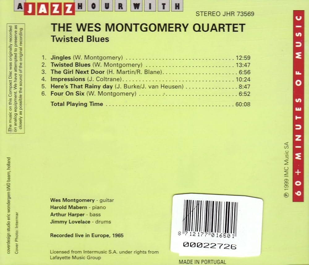 The Wes Montgomery Quartet - Twisted Blues - Amazon.com Music