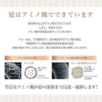 Amazon | ベルーガ アミノ酸 シャンプー アミノダメージケア 詰め替え