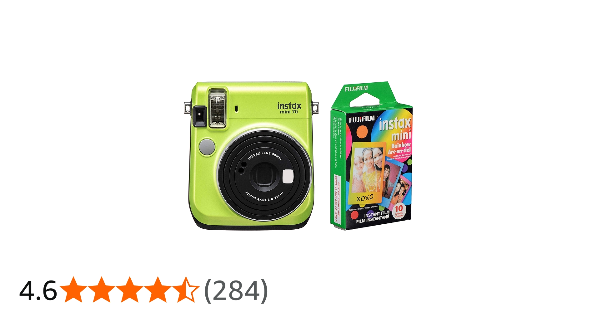 Fujifilm Instax Mini 70 Instant Film Camera (Kiwi Green) and