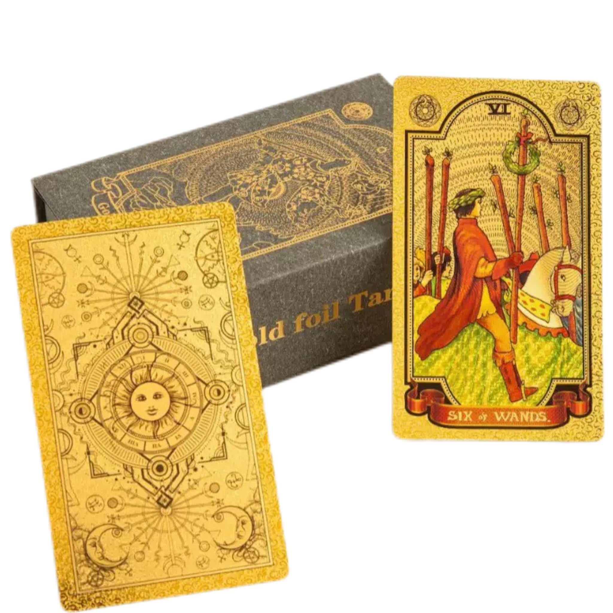 Amazon.co.jp: ゴールドホイルタロットカード、ガイドブック付き預言者