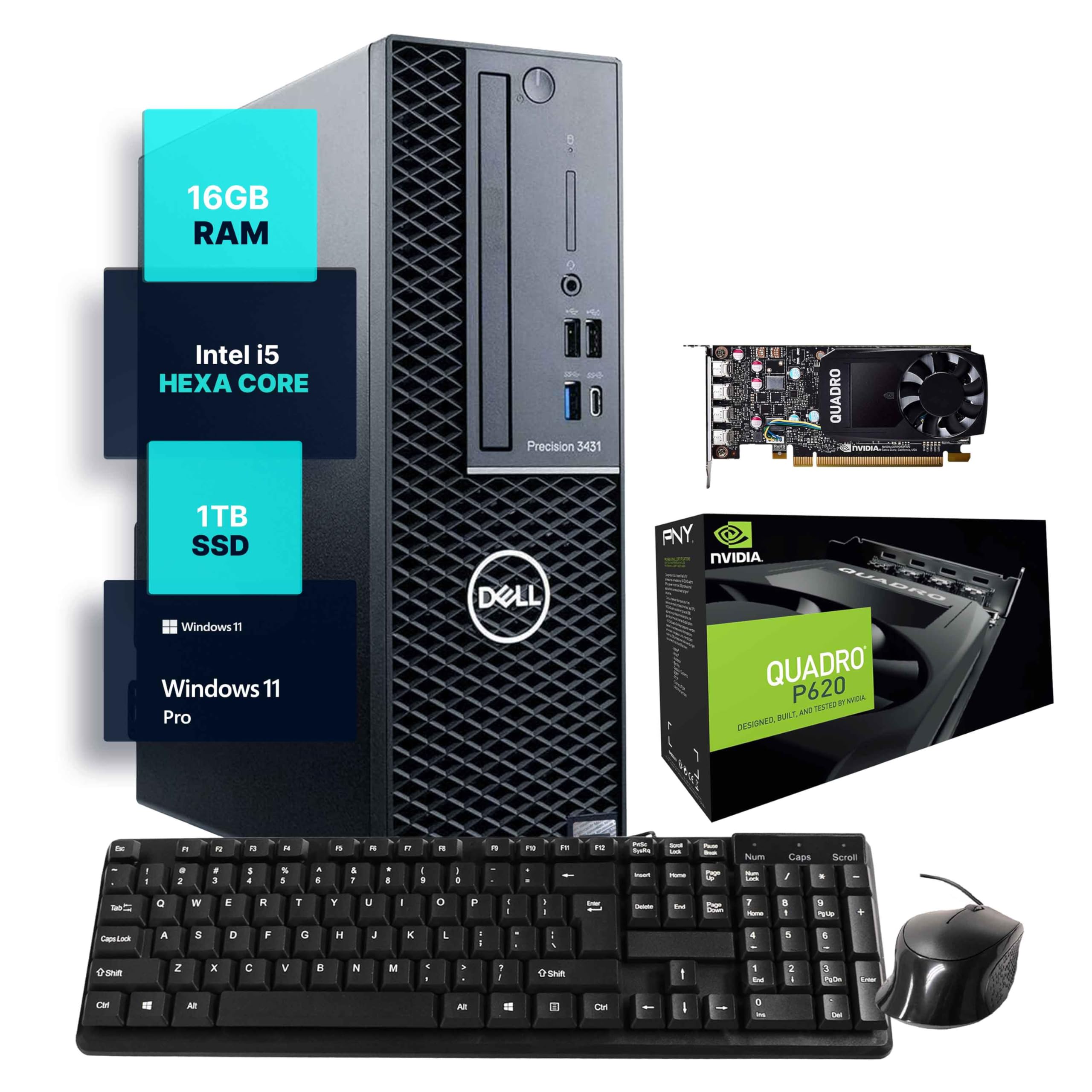 Amazon.com: Dell Precision Workstation PC | Quadro P620 GPU