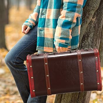 Amazon.com: ELLDOO Vintage Wooden Storage Chest, Portable