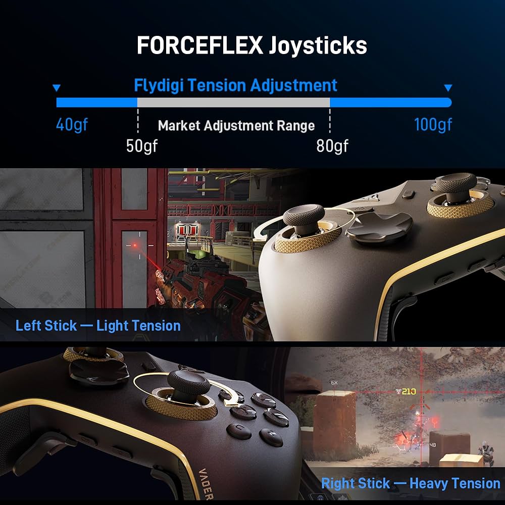 Amazon.com: FLYDIGI Vader 5 Pro PC Controller, FORCEFLEX Joysticks