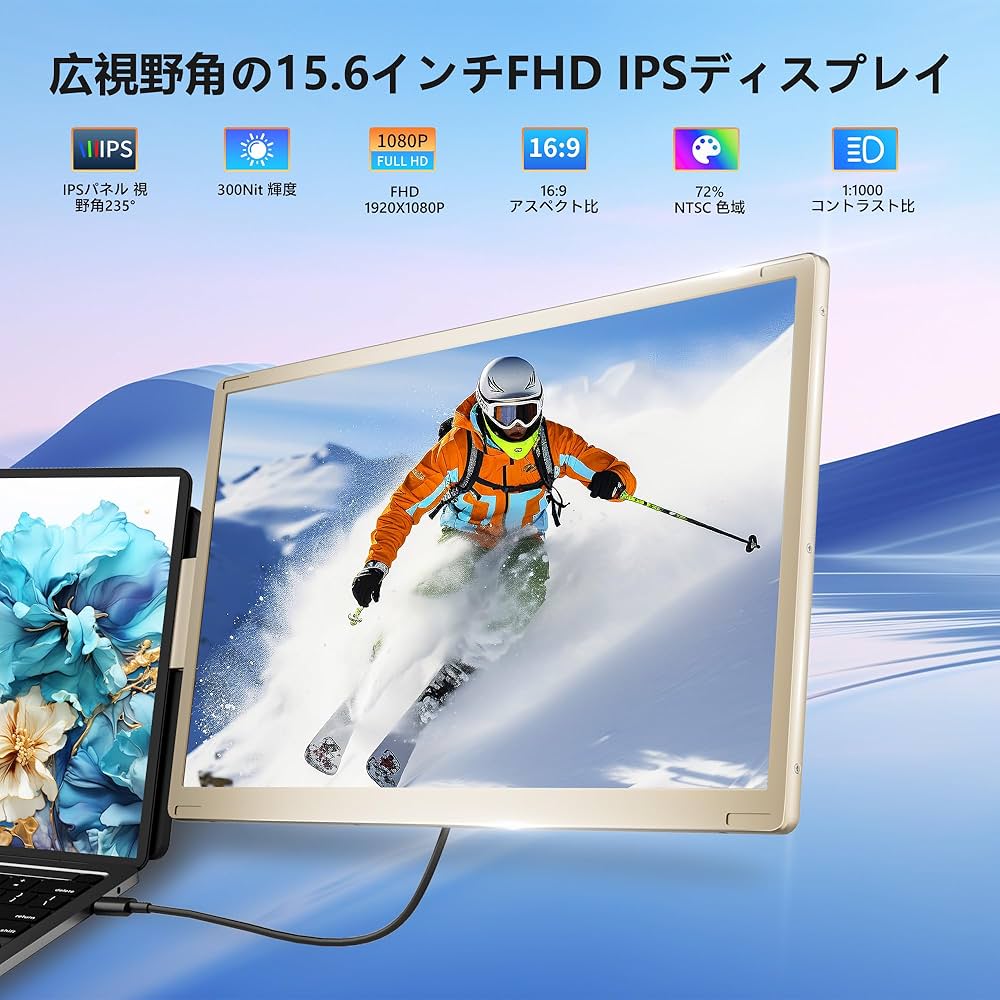 Amazon.co.jp: Laptomo トリプルモニター 15.6インチ FHD 1080P