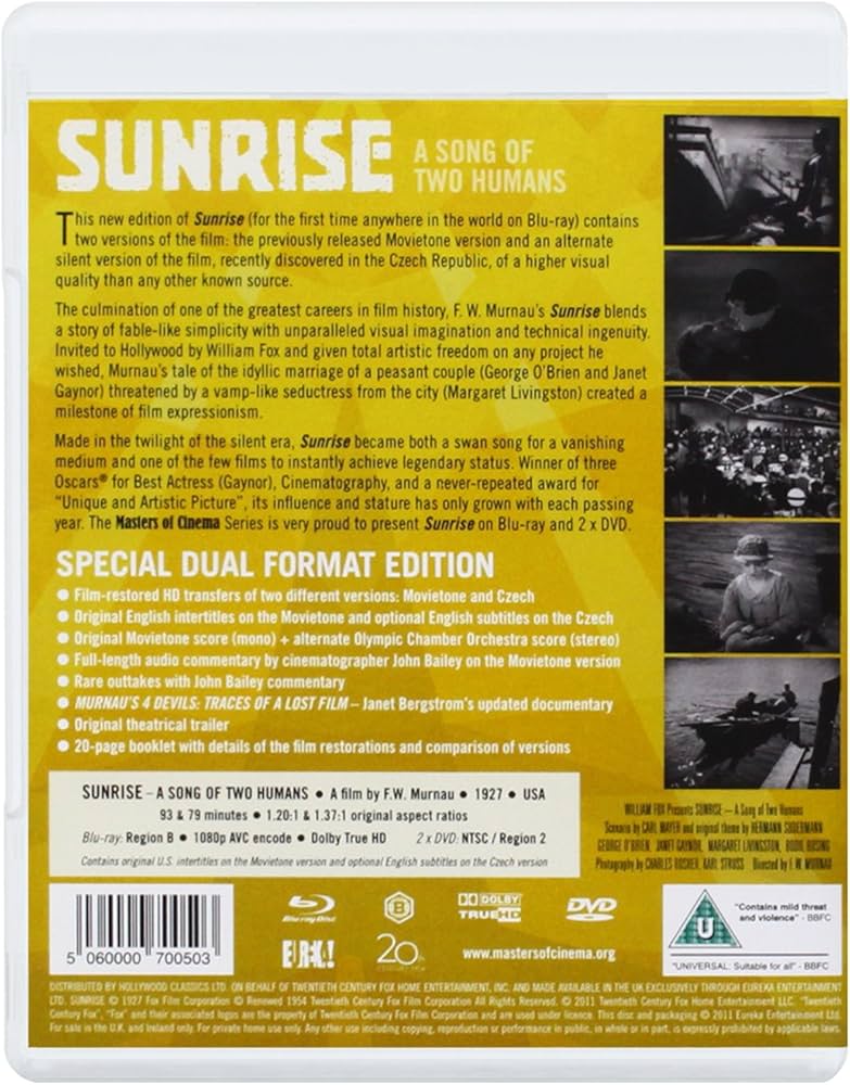 Amazon.com: Sunrise (aka Sunrise: A Song of Two Humans) [Blu-ray