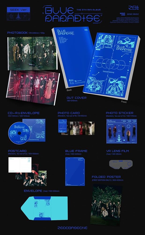 Amazon.co.jp: ZEROBASEONE BLUE PARADISE 5th Mini Album with