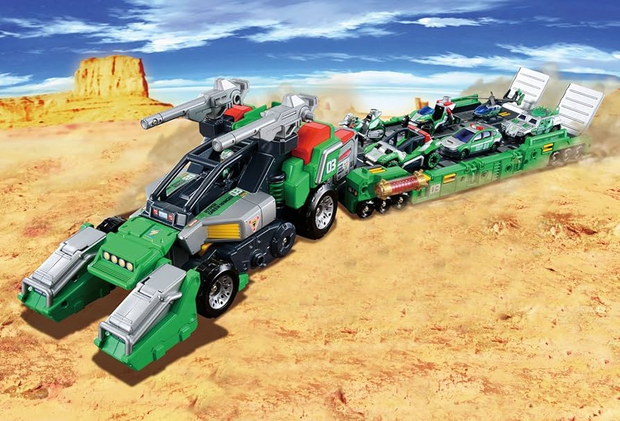Amazon | トミカ ハイパーグリーンレンジャー3号 レンジャートレーラー