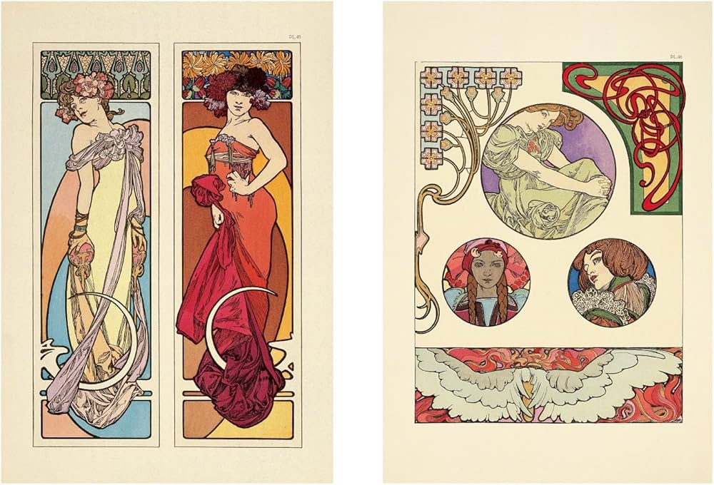 Amazon.co.jp: ミュシャ装飾デザイン集 増補改訂版 : 千足伸行: 本