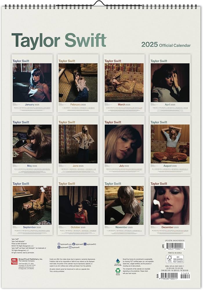Amazon.co.jp: ブラウントラウト 2025年 テイラー・スウィフト 公式