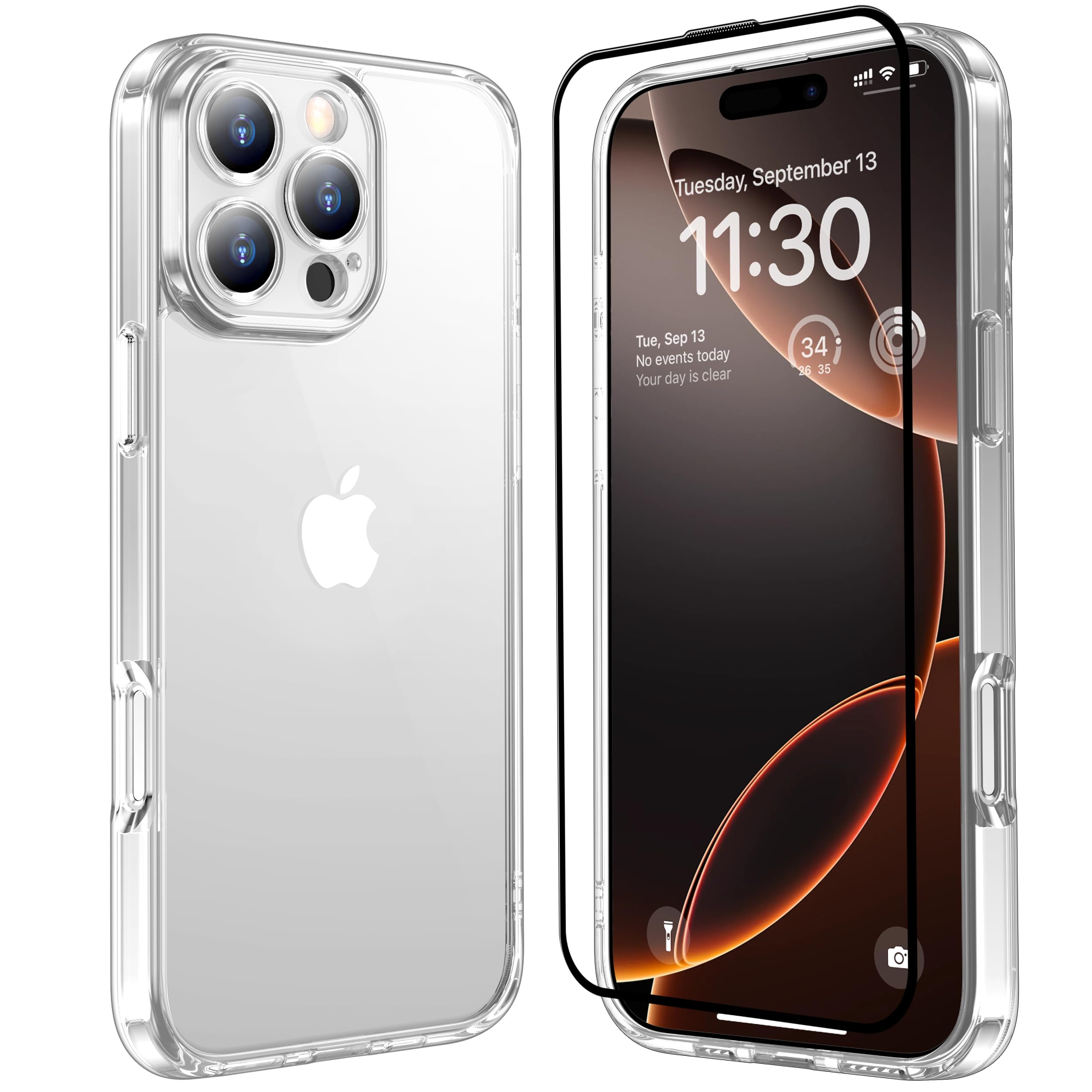 Amazon.co.jp: iPhone 16 pro max 用 ケース クリア ガラスフィルム