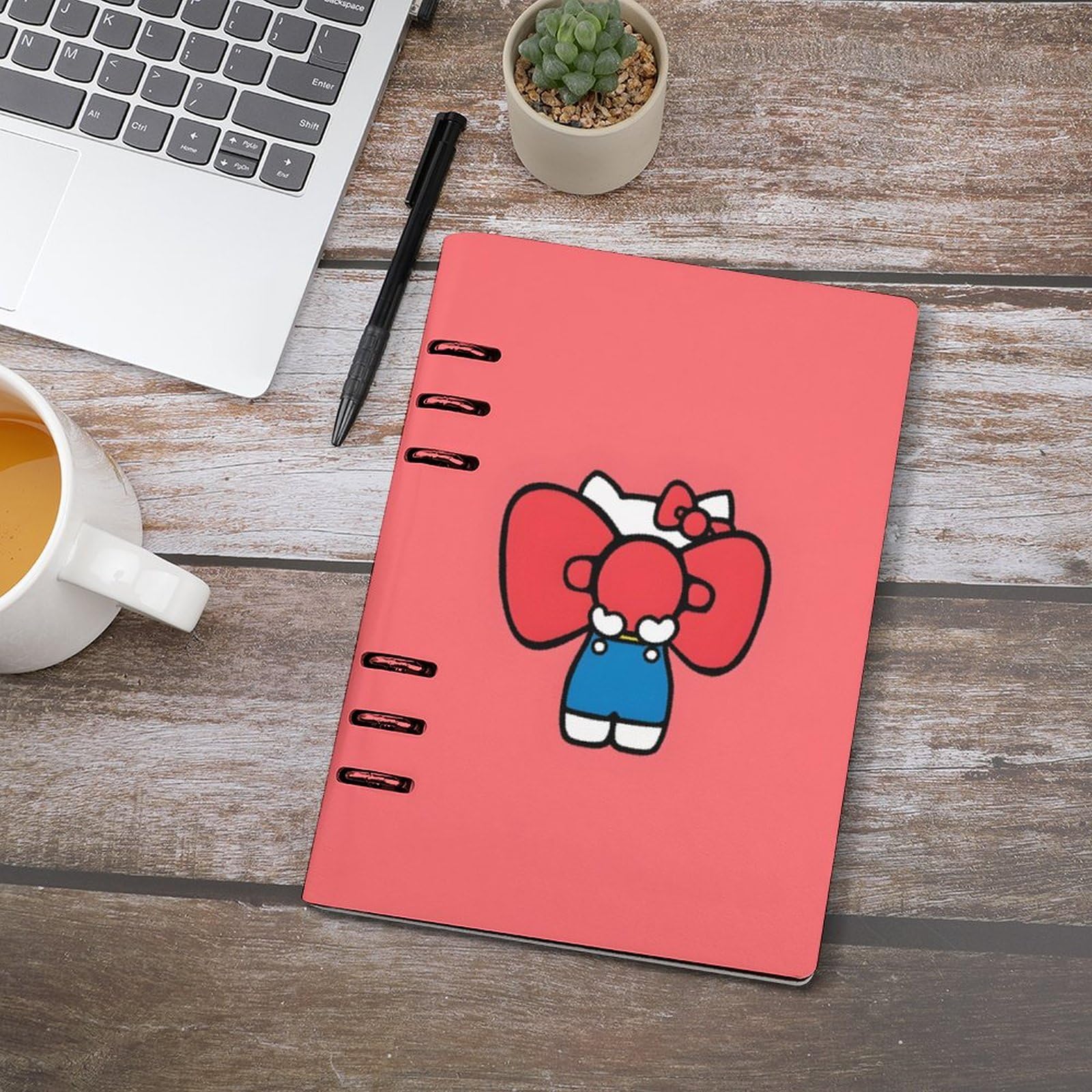 Amazon.co.jp: ハローキティ システム手帳 PU ノートメモ帳 バインダー