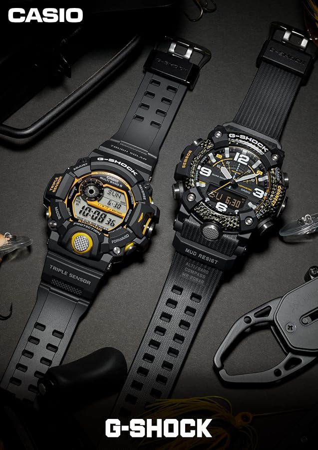 Casio GW-9400 Series Rangeman Solar Radio Watch, Black, Modern