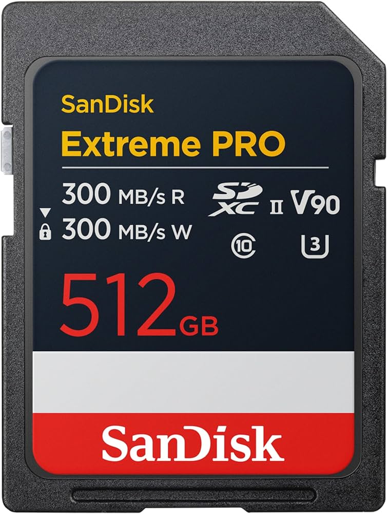 Amazon.com: SanDisk 512GB Extreme PRO SDXC UHS-II Memory Card - Up