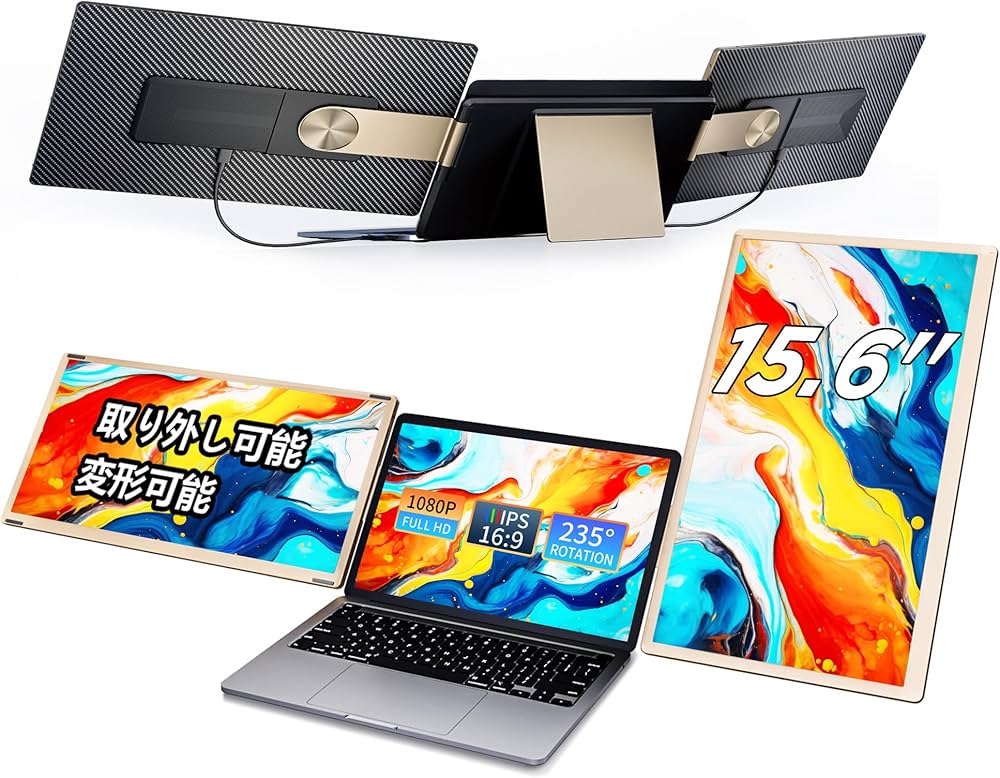 Amazon.co.jp: トリプルモニター 15.6インチ ポータブルディスプレイ