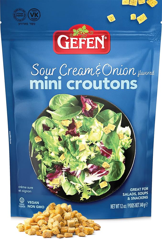 Amazon.com : Gefen Sour Cream & Onion Mini Croutons, 12 oz | Mini