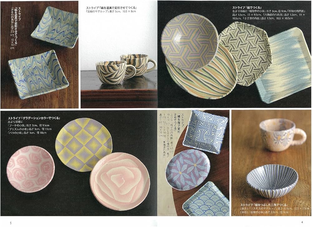 Amazon.co.jp: 陶芸・練込模様25種でつくる器: ワークシート付きで完成