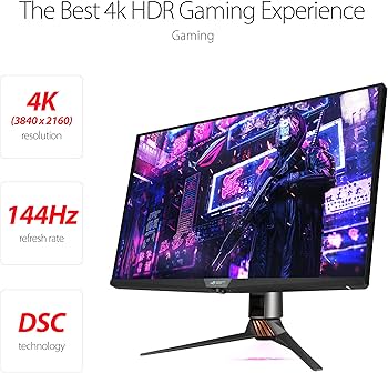 Amazon.com: ASUS ROG Swift 32” 4K HDR 144Hz DSC Gaming Monitor