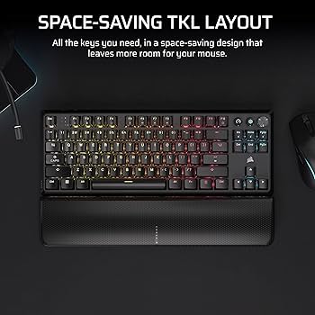 Amazon.com: Corsair K70 CORE TKL Wireless RGB Tenkeyless