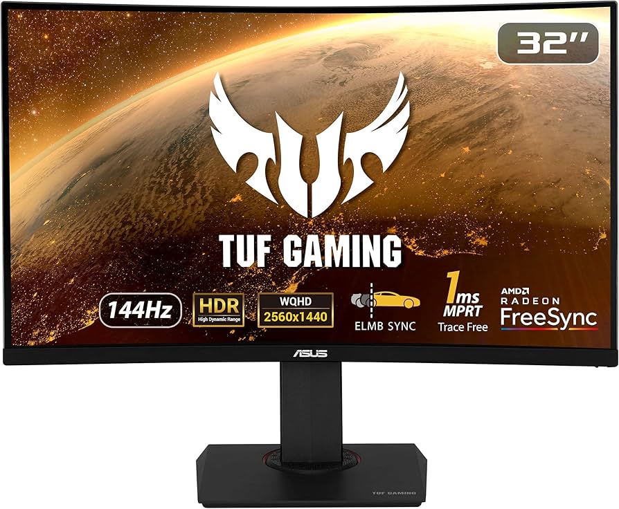 Amazon.com: Asus TUF Gaming VG32VQ 32” Curved Gaming Monitor