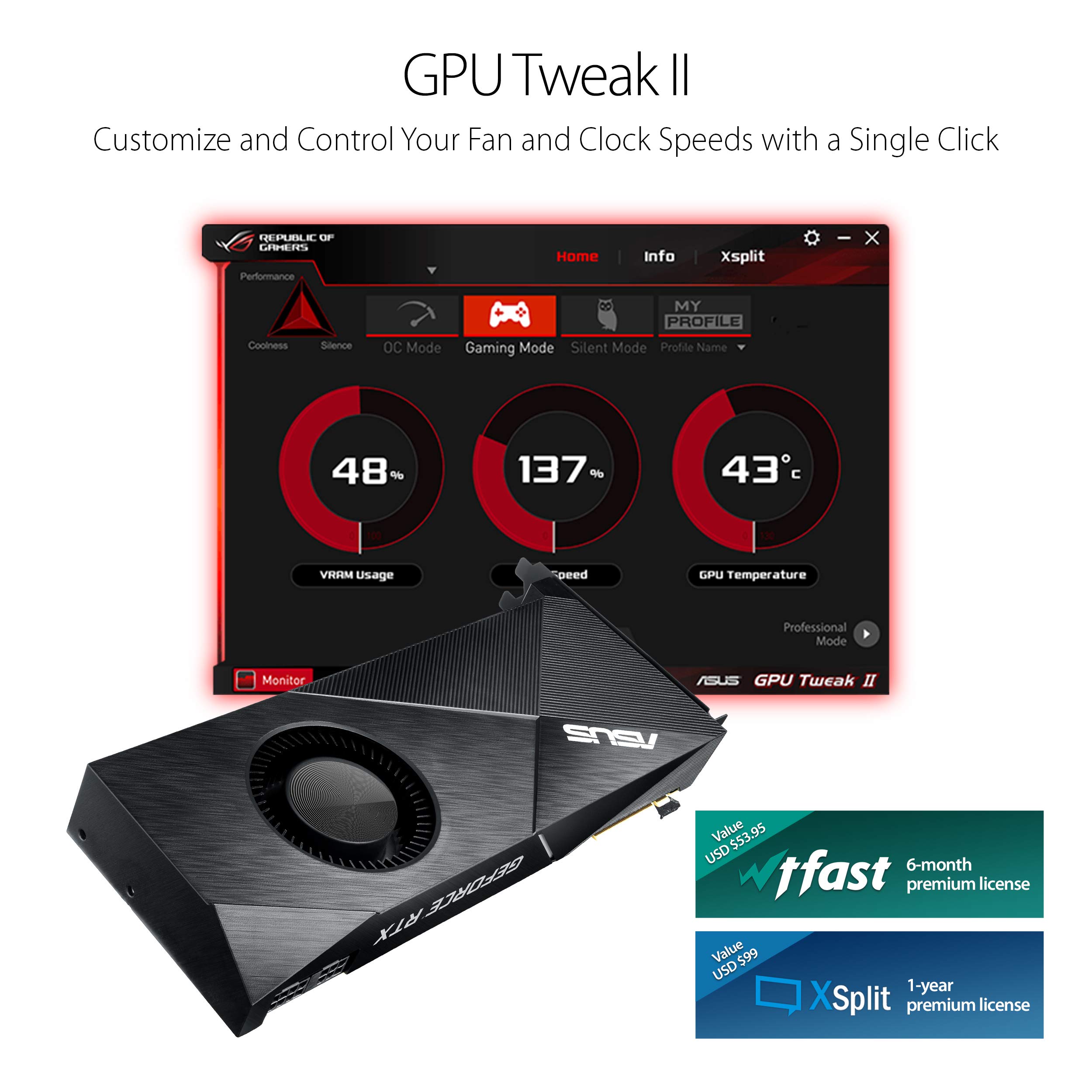 Amazon | ASUS NVIDIA Turbo RTX 2080 8GB GDDR6 HDMI/2DisplayPort