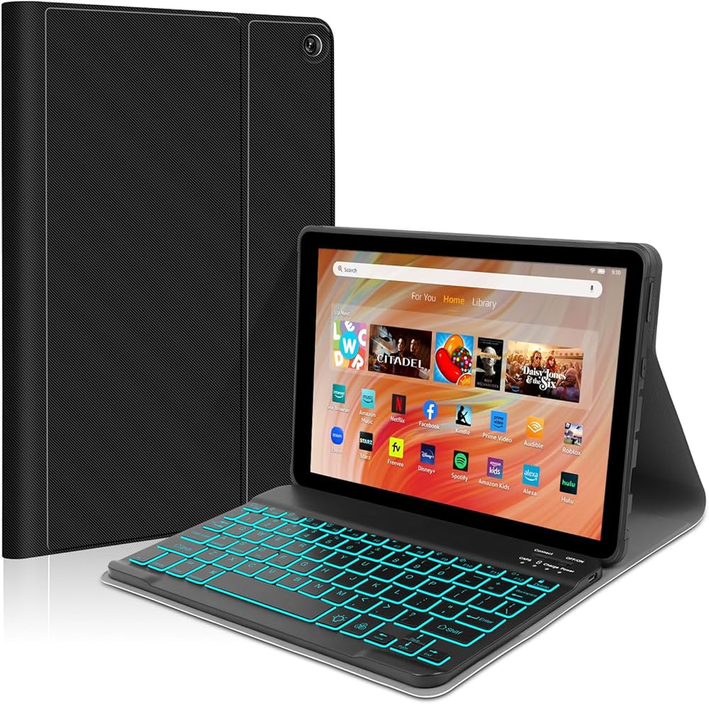 Amazon.co.jp: バックライト付きキーボードケース Kindle Fire HD 10
