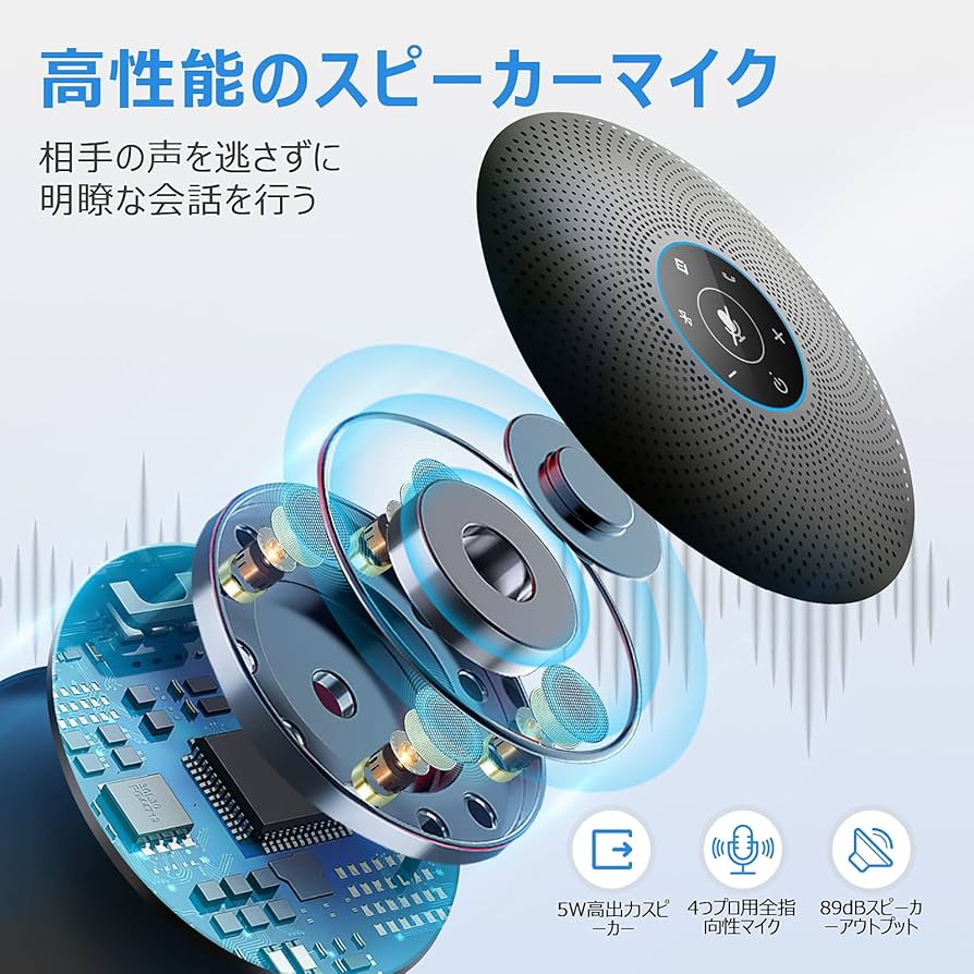 Amazon.co.jp: EMEET M2 Maxスピーカーフォン マイクスピーカー USB