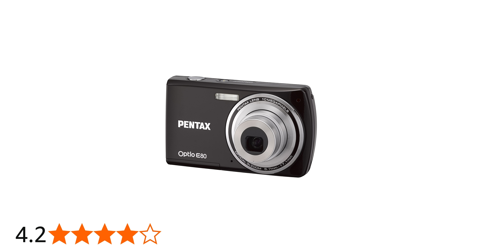 Pentax Optio E80 10MP Digital Camera with 3x Wide Angle Optical