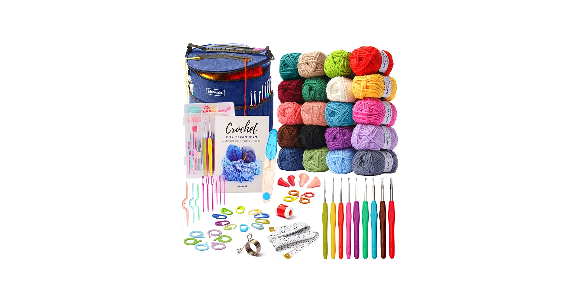 Amazon.com: Piccassio Crochet Kit for Beginners – Complete Starter