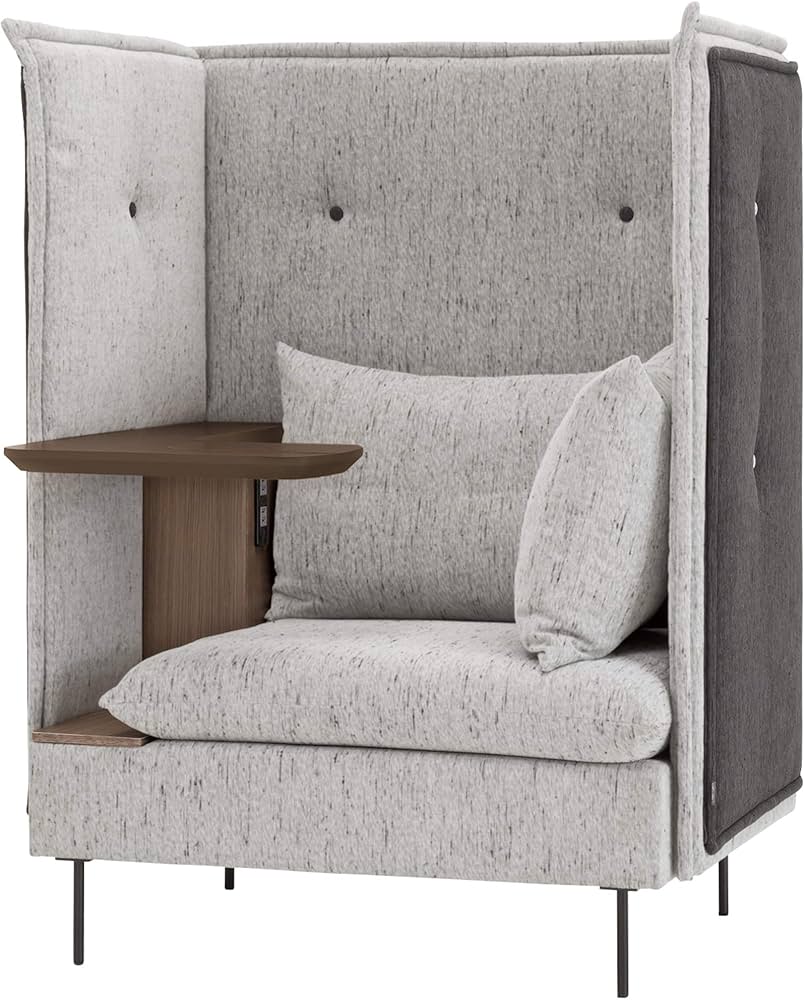 Amazon｜オリバー(oliver) テーブル付き囲みソファ グレー W96cm×D82