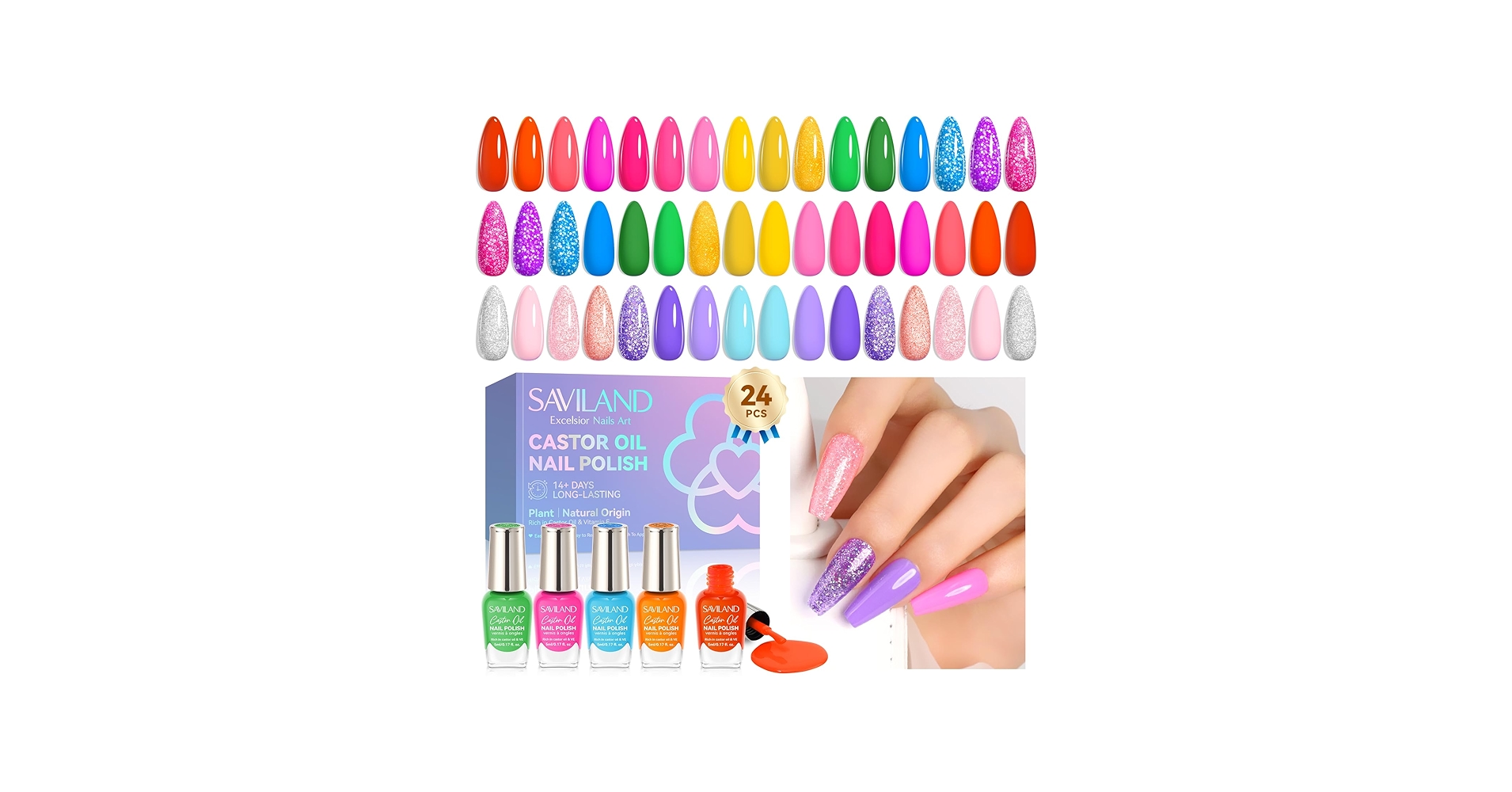 Amazon | Saviland カラージェルネイルセット マニキュアセット 速乾性