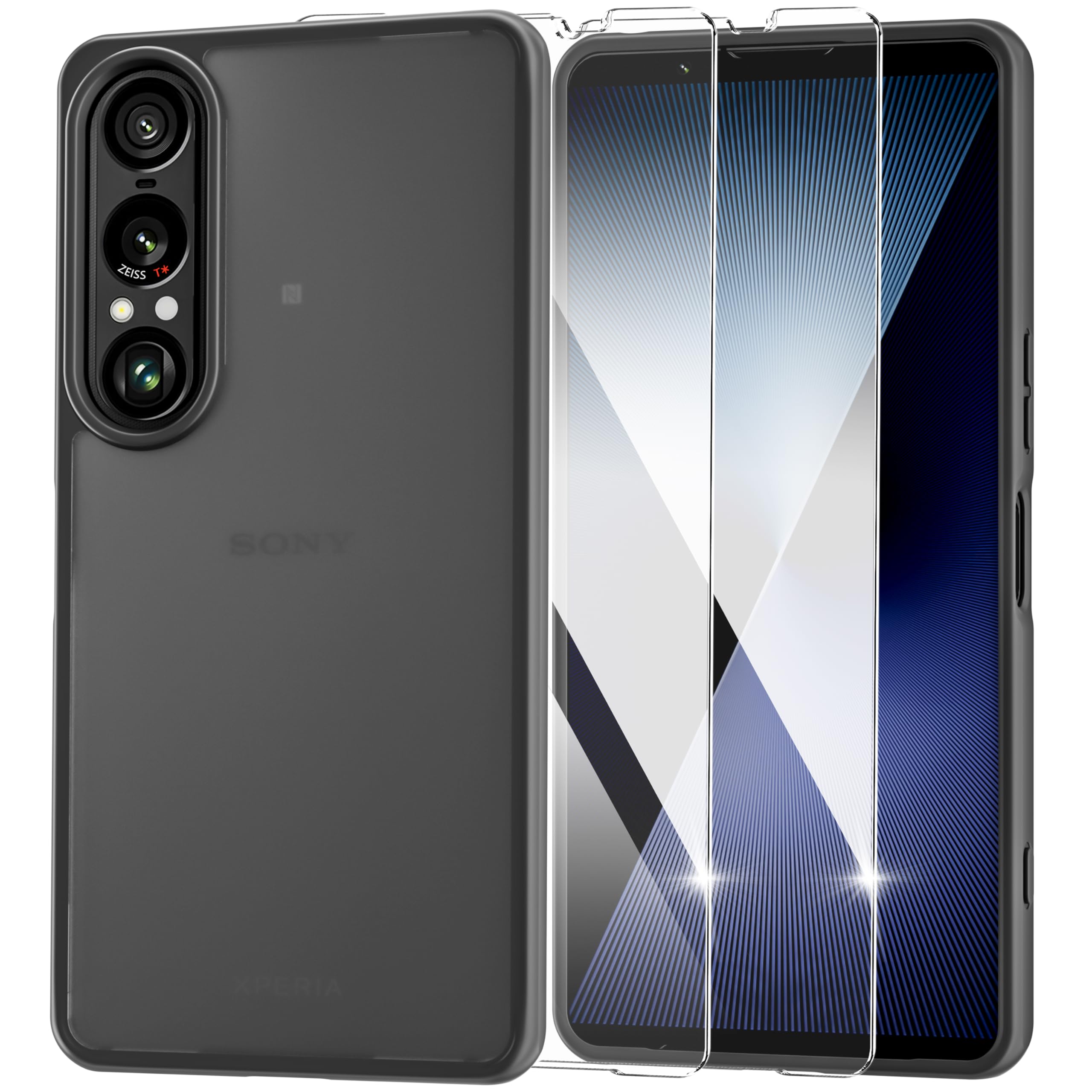 Amazon.co.jp: Sony Xperia 1 VII ケース + ガラスフイルム付き（2枚