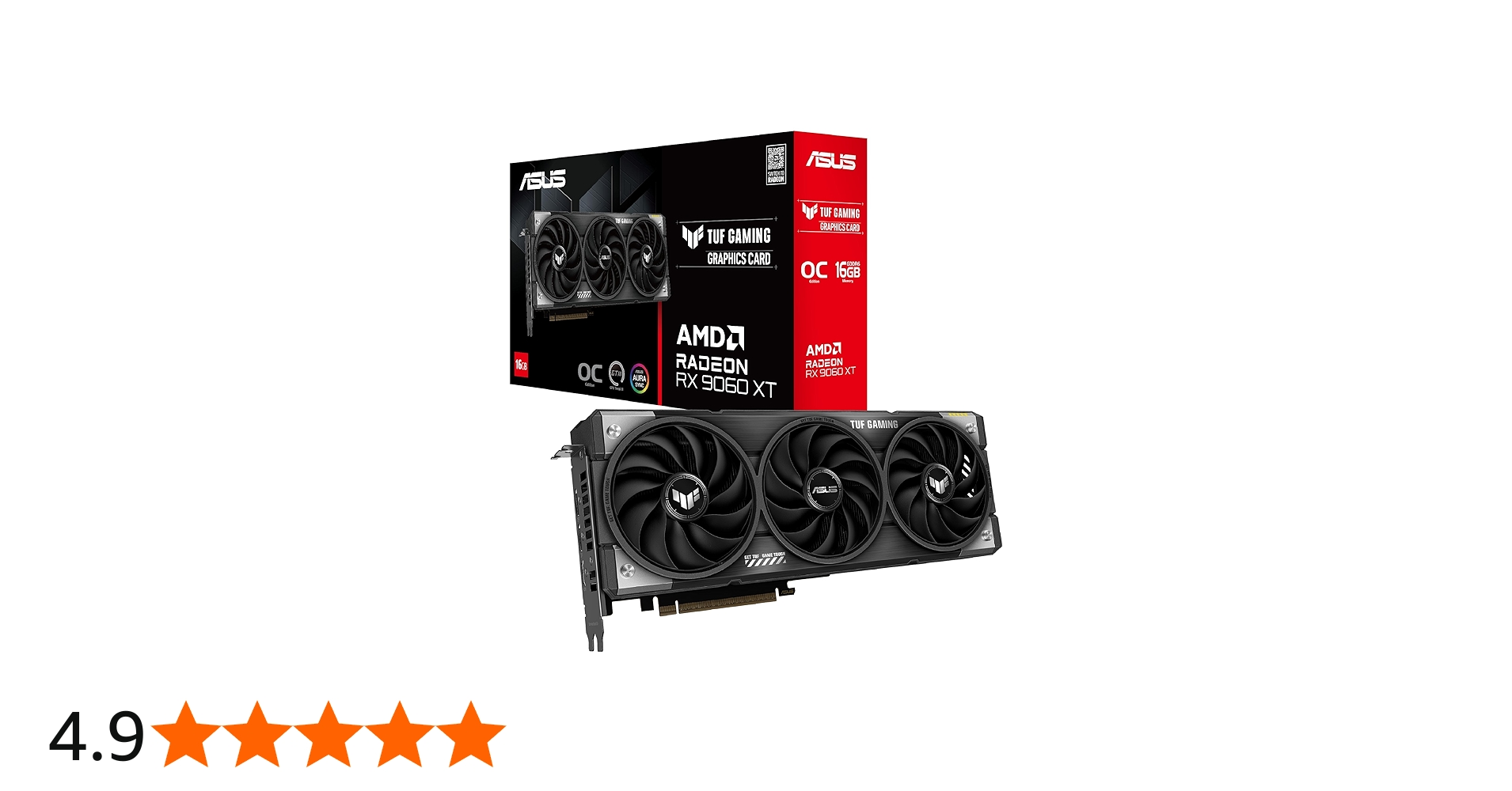 Amazon | ASUS AMD Radeon RX 9060 XT ビデオカード 16GB GDDR6 OC