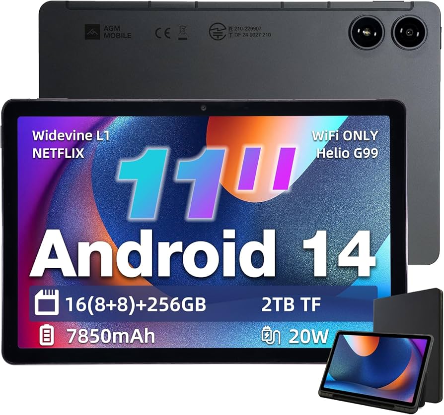 Amazon.com : AGM PAD P2 11 inch Android 14 Tablet, 90Hz 480 Nits