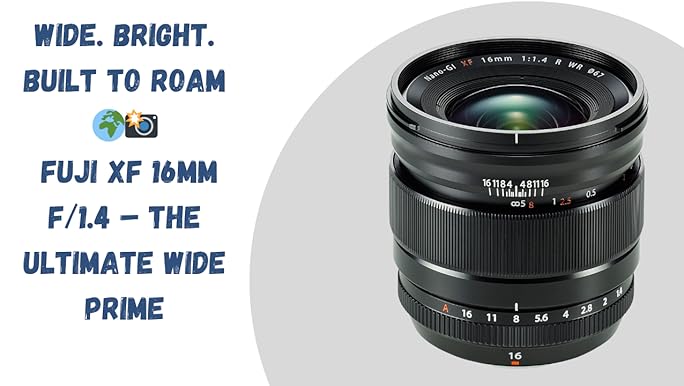 Amazon.com : Fujifilm Fujinon Lens XF 16mm F1.4 R WR, Black