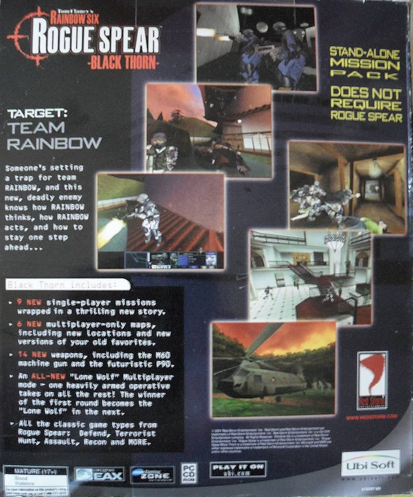 Amazon.com: Rogue Spear Black Thorn - PC : 電動遊戲