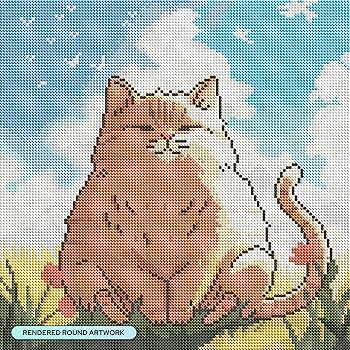 DIAMOND ART CLUB Meko The Cat Diamond Painting Kit, Fun DIY Crafts