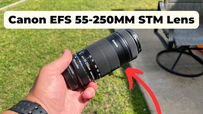 Amazon.com : Canon EF-S 55-250mm F4-5.6 is STM, Telephoto, Black