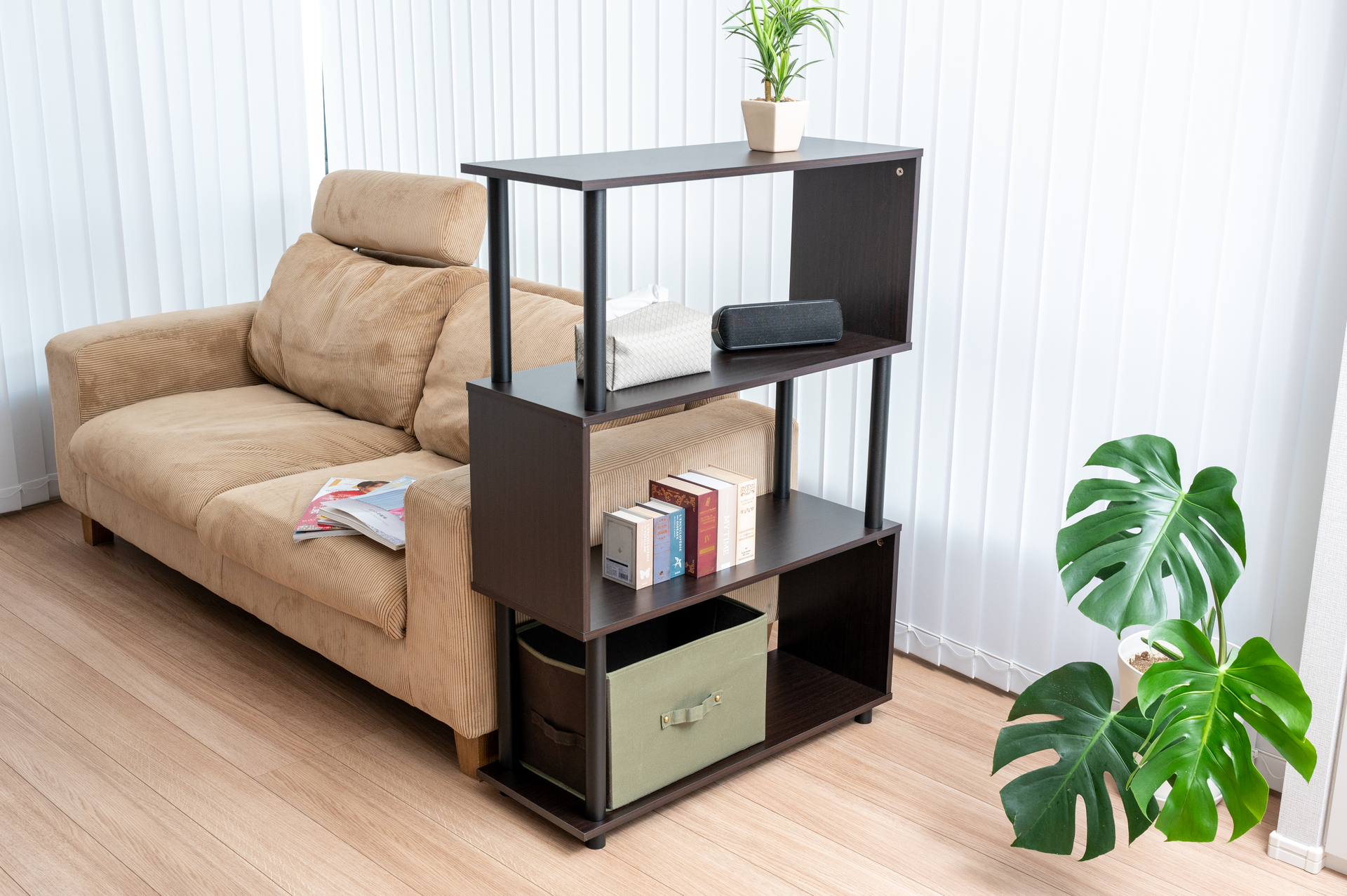 Amazon｜OKUNAI S字ラック 4段 幅約80cm 奥行約30cm 高さ約112.5cm