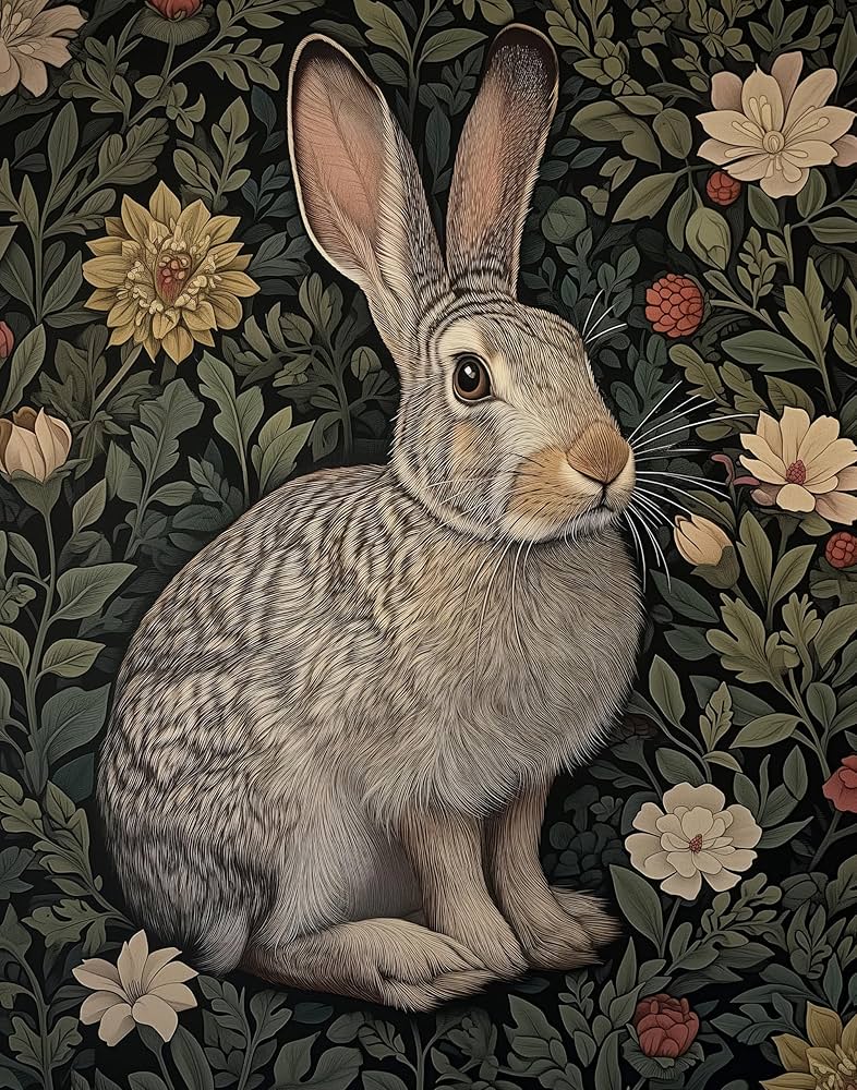 Amazon.com: Regal Rabbit - Vintage Wildlife Botanical 16x20