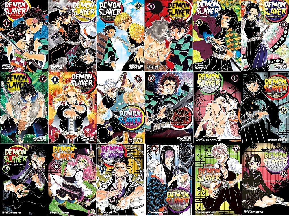 Demon Slayer: Kimetsu no Yaiba Vol 1-18 Books Collection Set