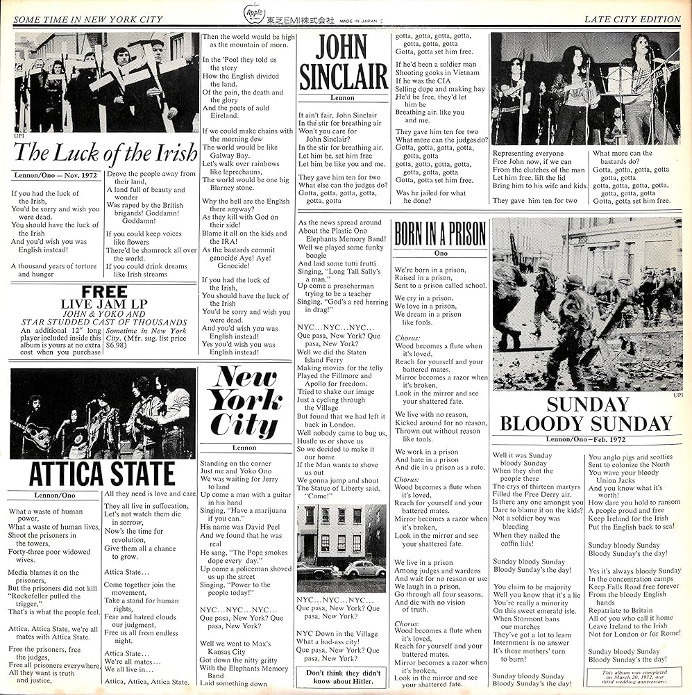 Amazon.co.jp: サムタイム・イン・ニューヨーク・シティ[ジョン