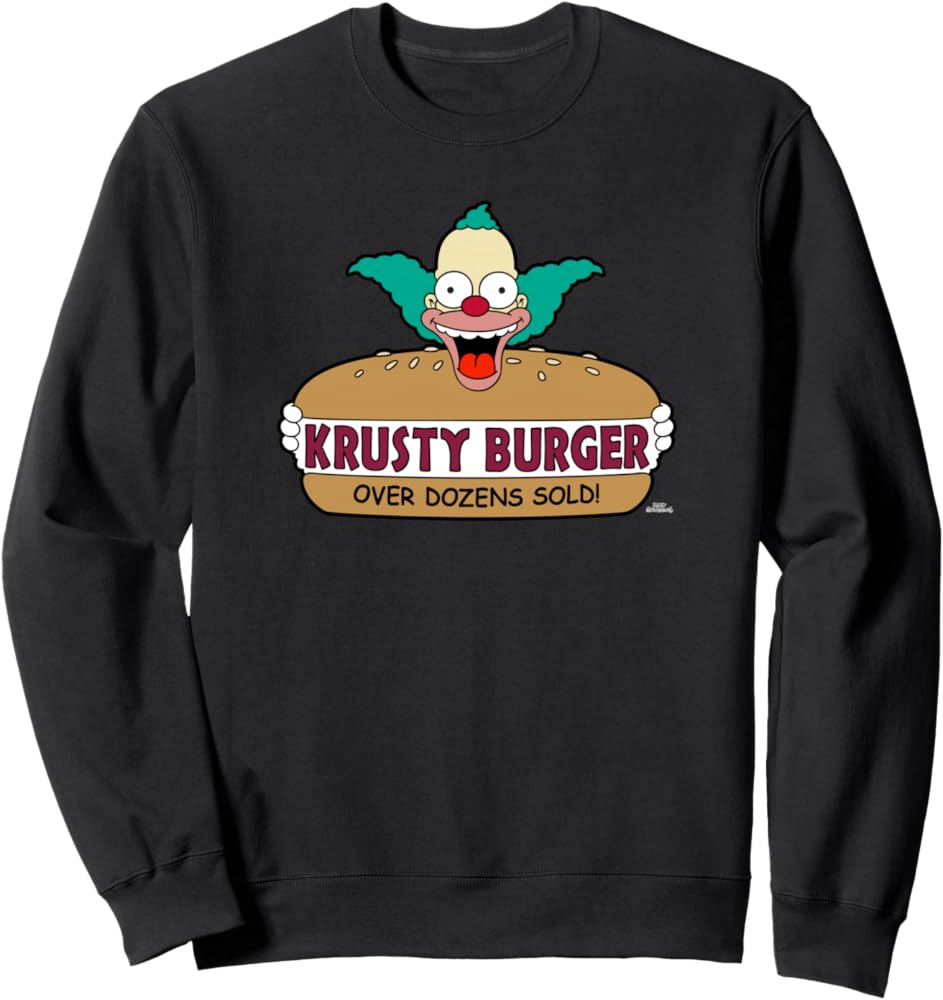 Amazon.com: The Simpsons Krusty the Clown Burger Sweatshirt